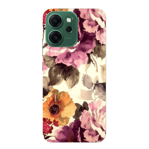 Oppo 14 F Daisies and roses Transparent Silicone TPU Θήκη